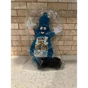 Heinz  EZ SQUIRT KETCHUP PLUSH BEANBAG  RARE Stellar Blue new #112